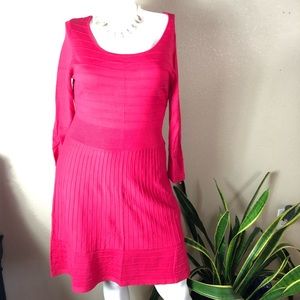 🛍 Pink Sweater Long Sleeves Dress